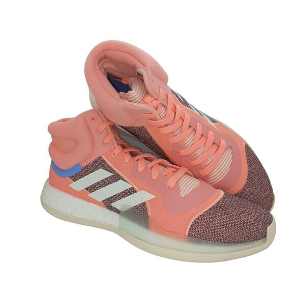 Adidas Marque Boost Mens Pre-owned Salmon & Gray Basketball Sneakers - sz. 17 - Picture 1 of 7